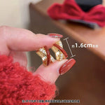 Red Cross Crystal Circle Earrings