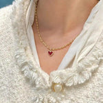 Red Heart Pendant Necklace