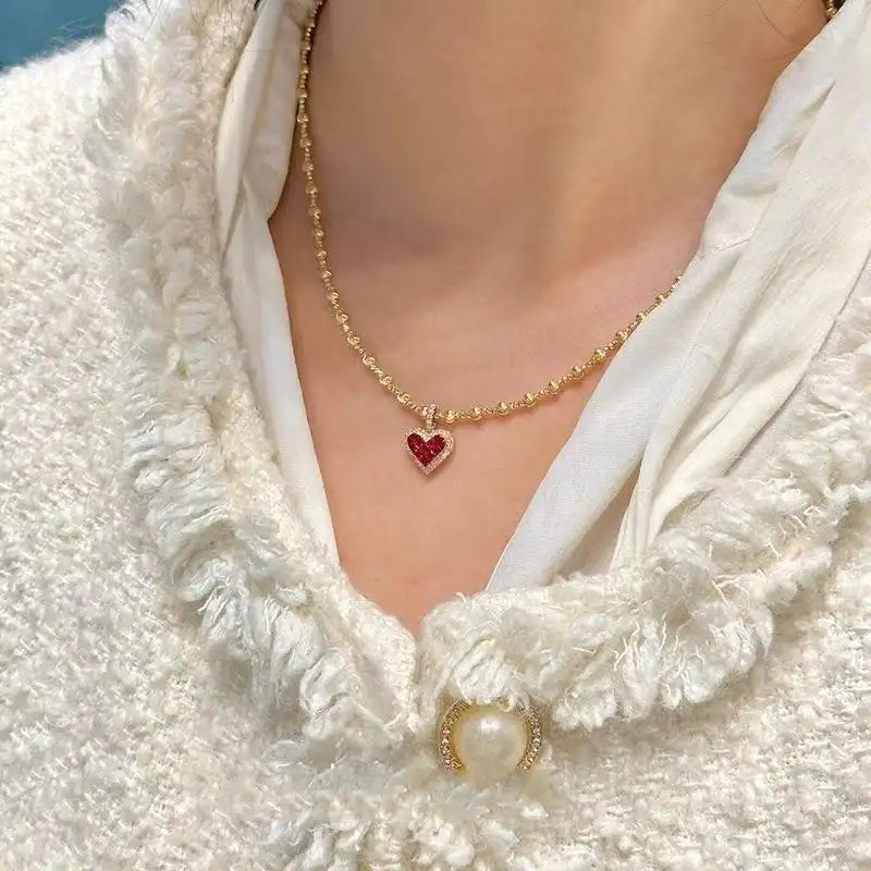 Red Heart Pendant Necklace