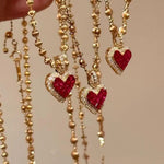 Red Heart Pendant Necklace