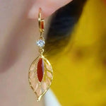 Red Leaf Earrings