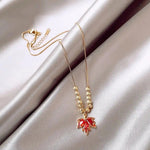 Red Maple Leaf Necklace