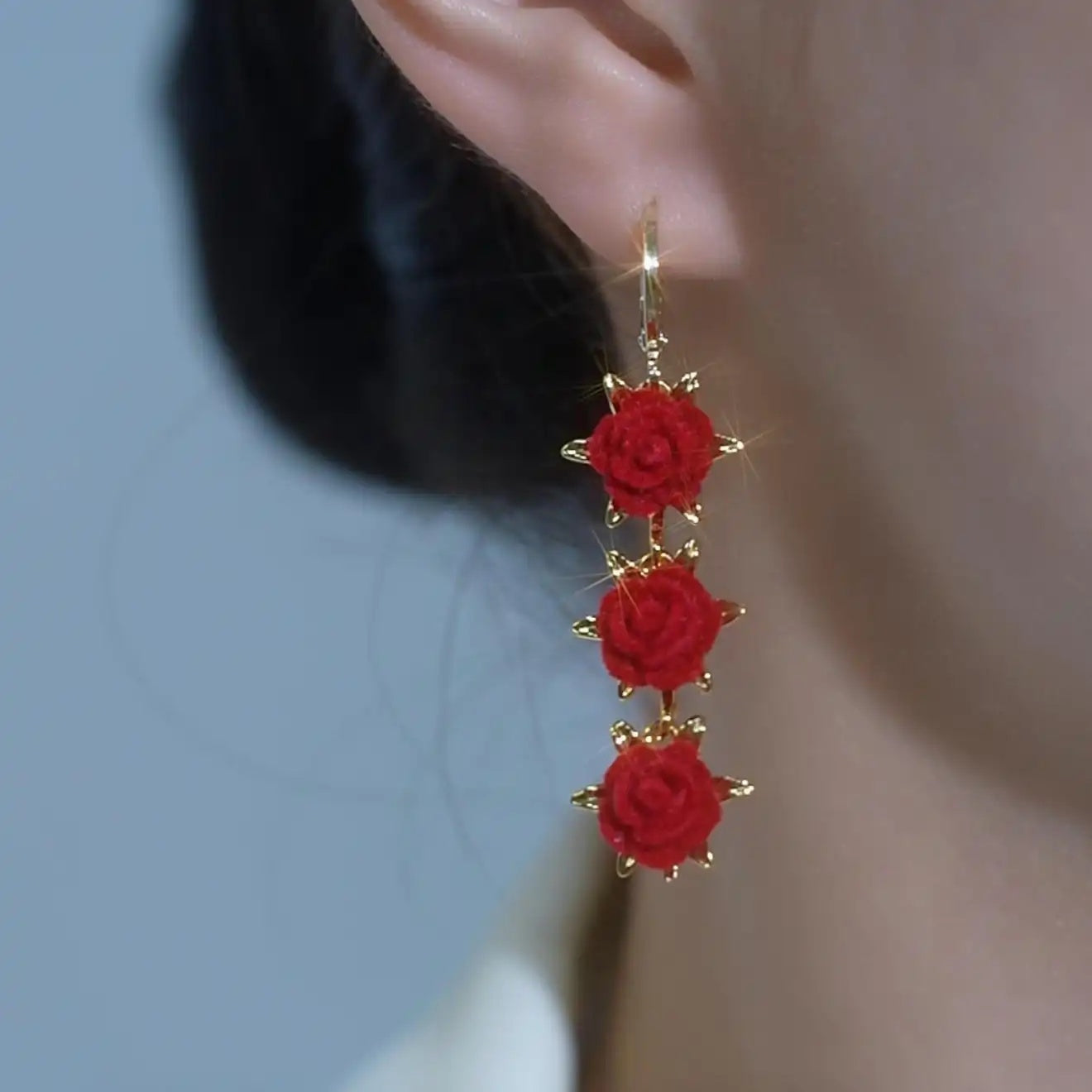 Red Rose Jewelry Set