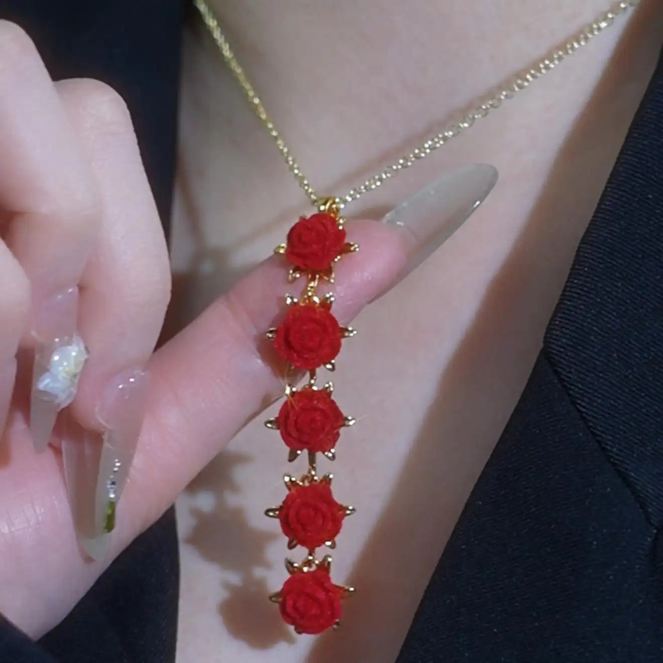 Red Rose Jewelry Set