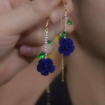 Red Rose Vintage Earrings