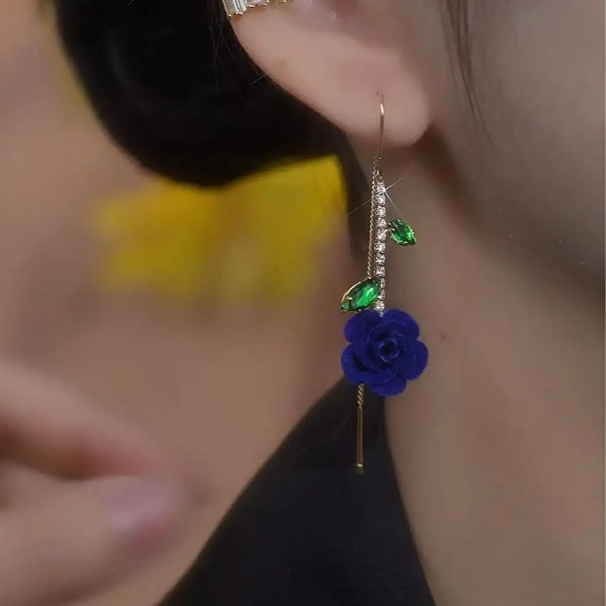 Red Rose Vintage Earrings