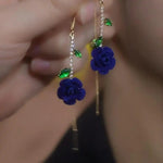Red Rose Vintage Earrings