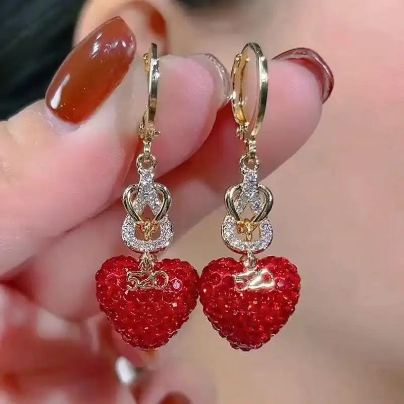 Red Stud Earrings