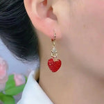 Red Stud Earrings