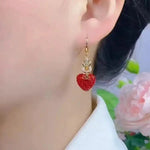 Red Stud Earrings