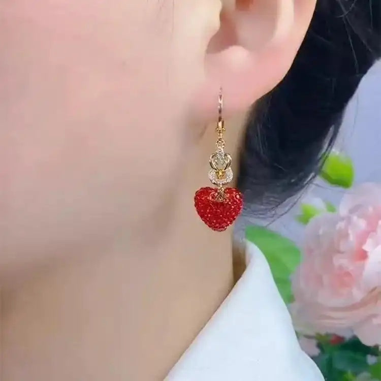 Red Stud Earrings