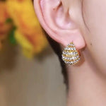 Red Teardrop Crystal Double-Sided Drop Earrings