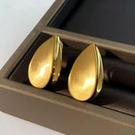 Retro Brushed Teardrop Drop Earrings