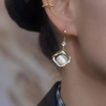 Retro Chinese Square Hoop Earrings