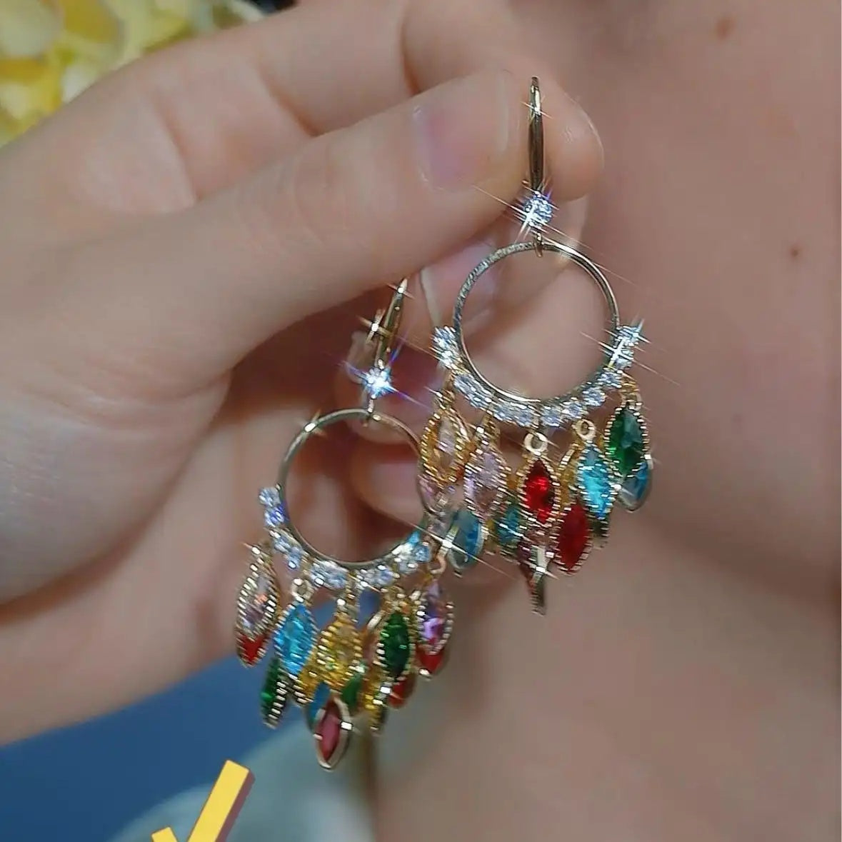 Retro Ethnic Colorful Tassel Drop Earrings