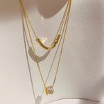 Retro Layered Crystal Necklace
