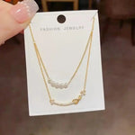 Retro Layered Crystal Necklace