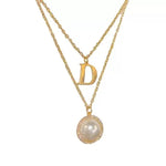 Retro Layered Crystal Necklace