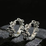 Retro Pattern Circle Cross Hip Hoop Earrings