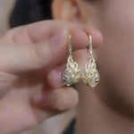 Retro Peacock Hoop Earrings