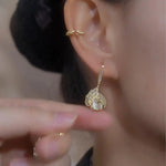 Retro Peacock Hoop Earrings