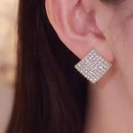 Retro Square Stud Earrings