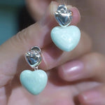 Romantic Dripping Oil Heart Drop Earrings