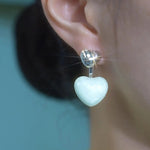 Romantic Dripping Oil Heart Drop Earrings
