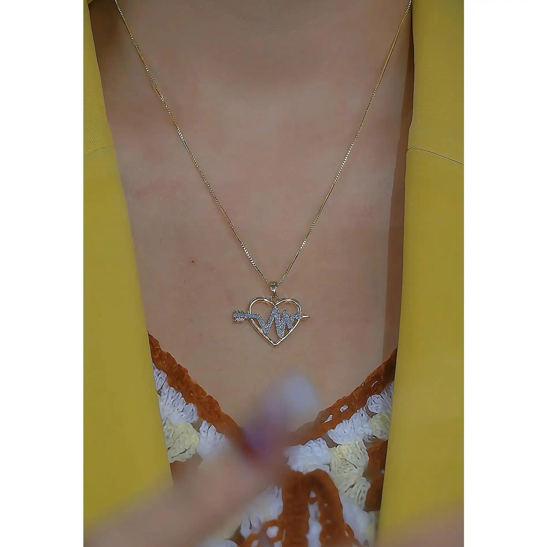 Romantic Heart Surrounded By Love Pendant Necklace