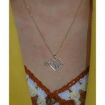 Romantic Heart Surrounded By Love Pendant Necklace