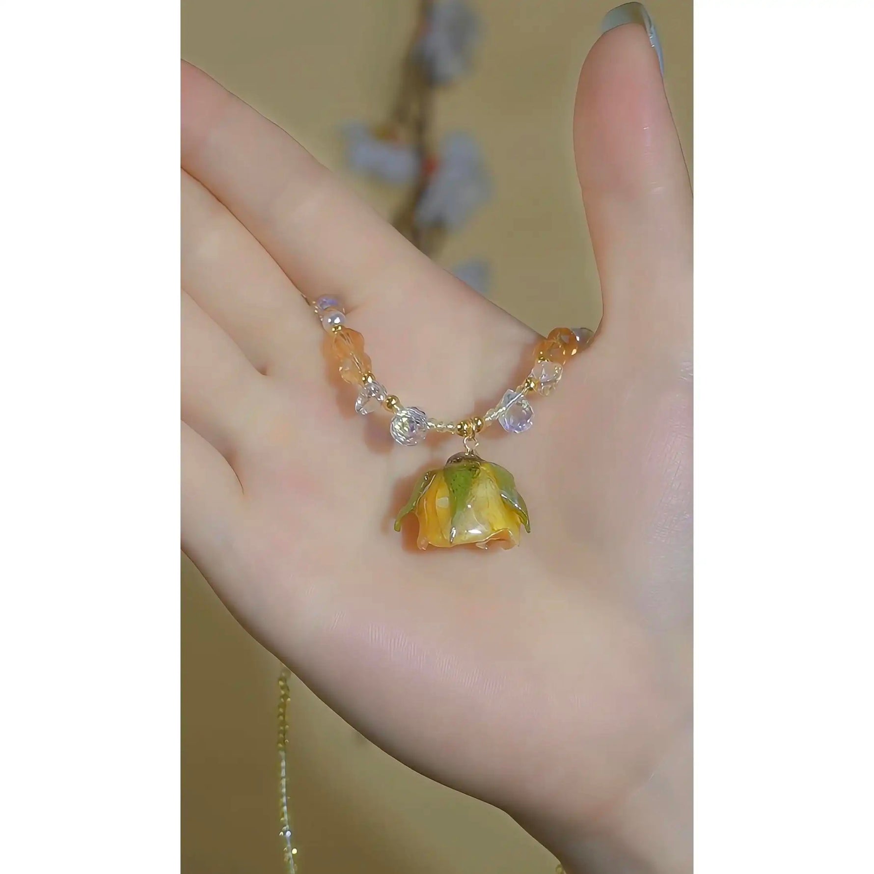 Romantic Rose Beaded Summer High-Value Necklace