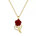 Romantic Rose Crystal Necklace