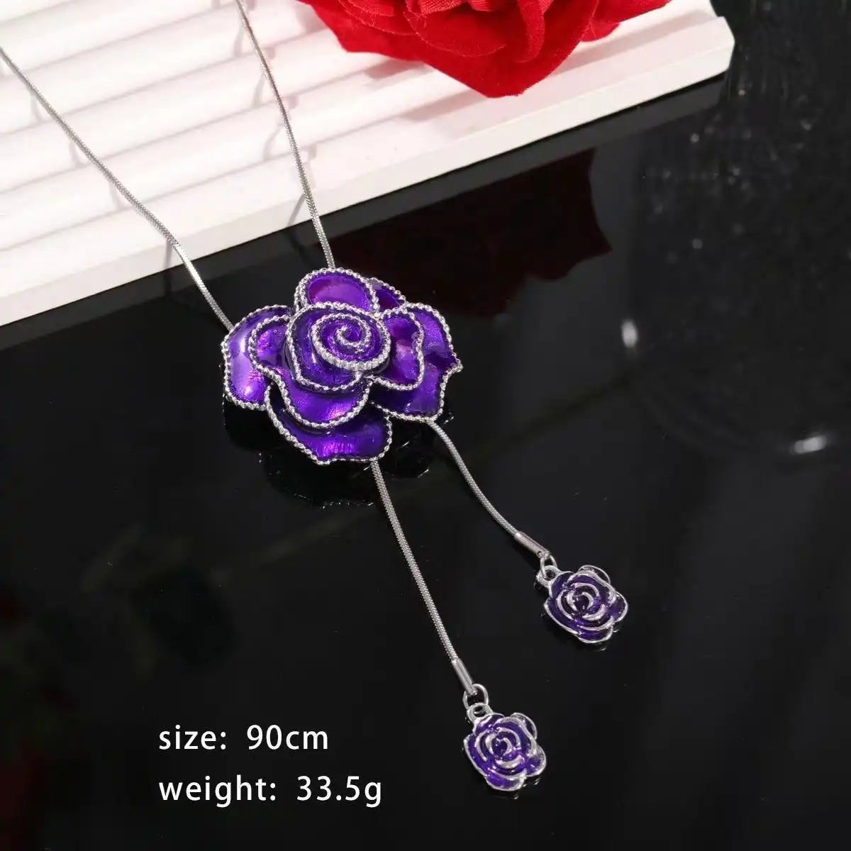 Rose Adjustable Long Necklace