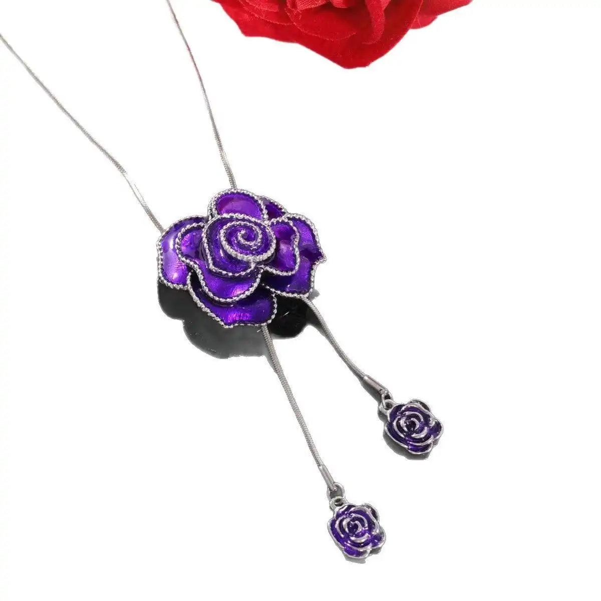 Rose Adjustable Long Necklace