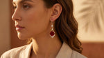 Rose Crystal Tassel Drop Earrings