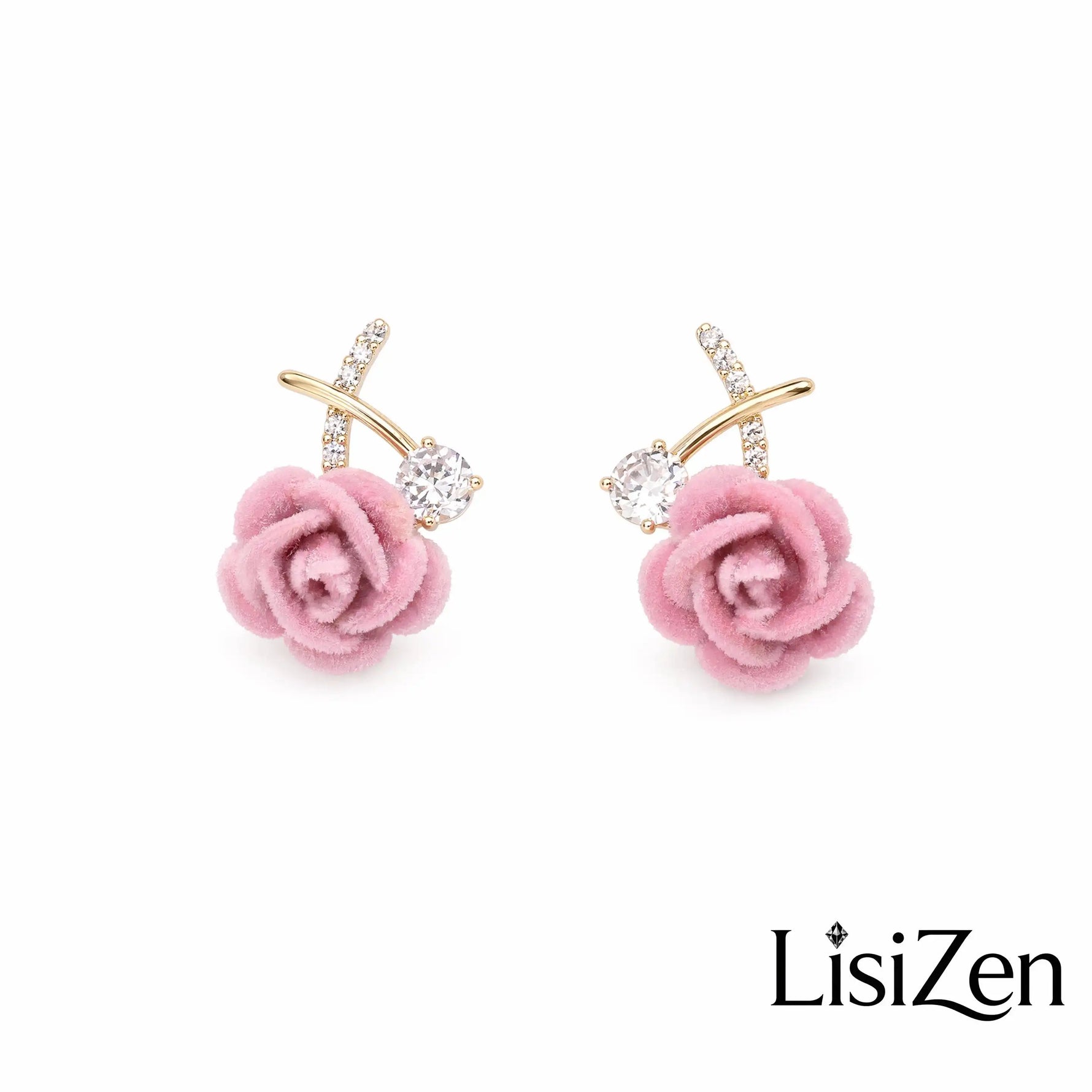 Rose Fish Tail Earrings
