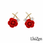 Rose Fish Tail Earrings