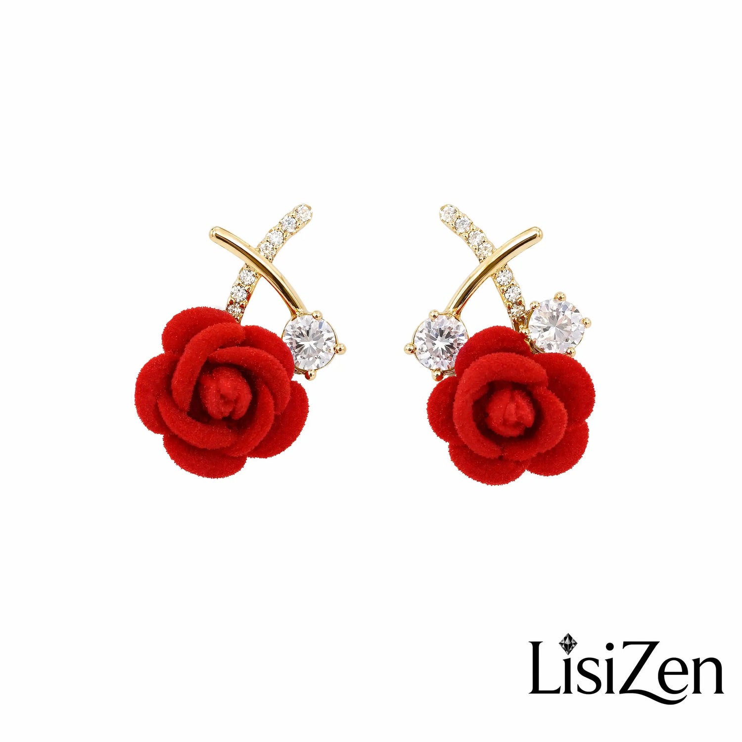 Rose Fish Tail Earrings