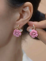 Rose Fish Tail Earrings