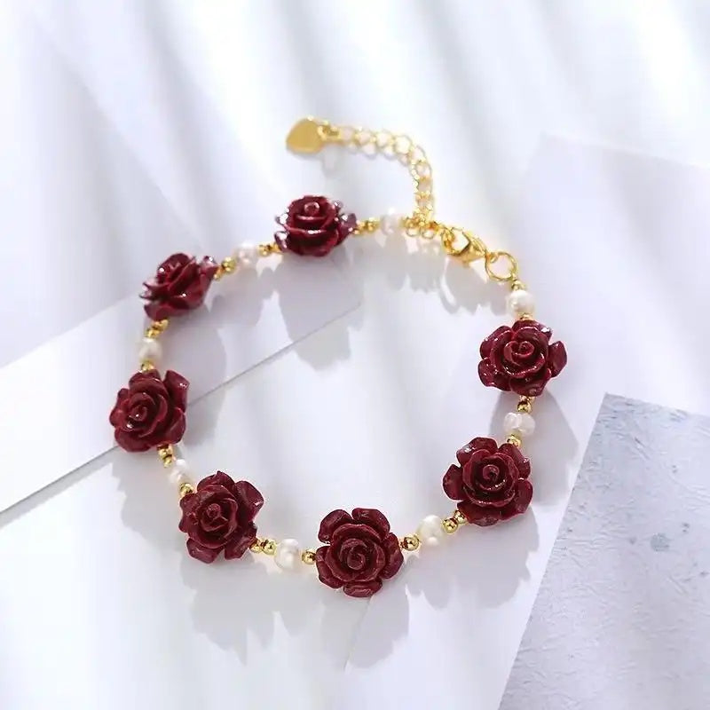 Rose Flower Adjustable Bracelet