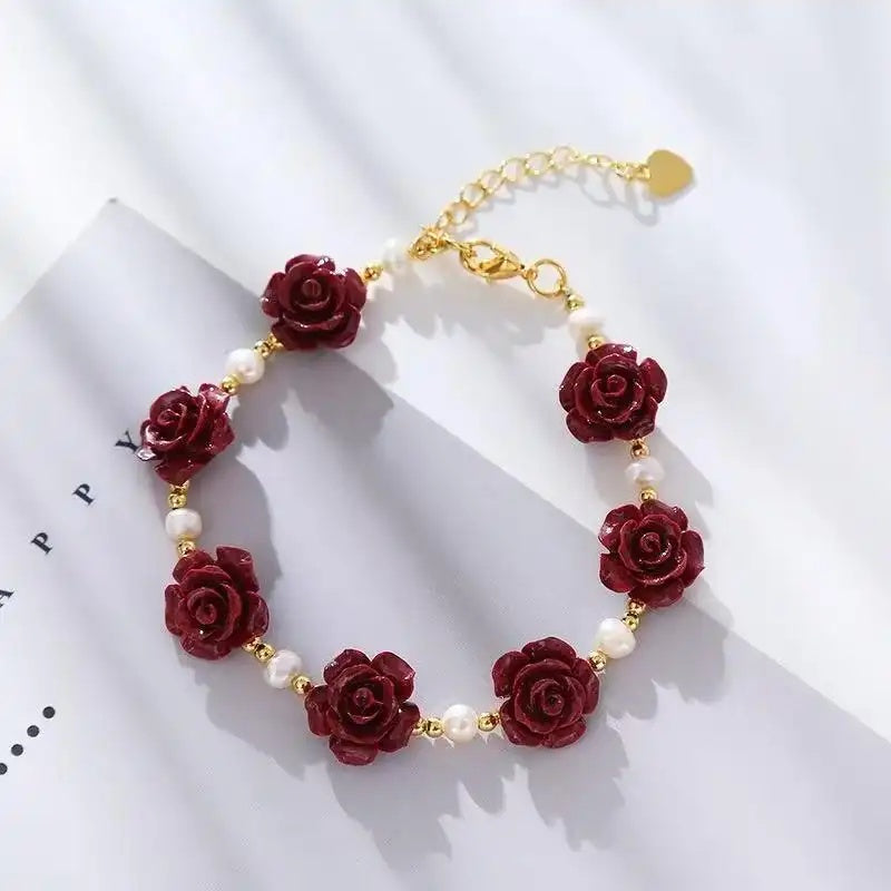 Rose Flower Adjustable Bracelet