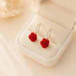 Rose Flower Drop Earrings