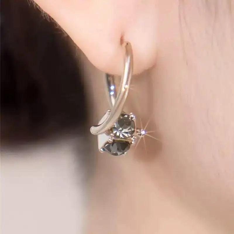 Rotating Carat Crystal Clip-On Earrings