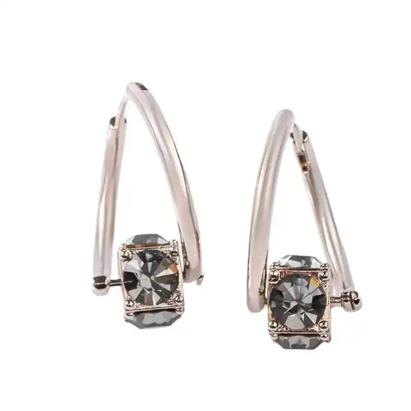 Rotating Carat Crystal Clip-On Earrings