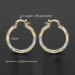 Round Colorful Gold Tone Minimalist Hoop Earrings