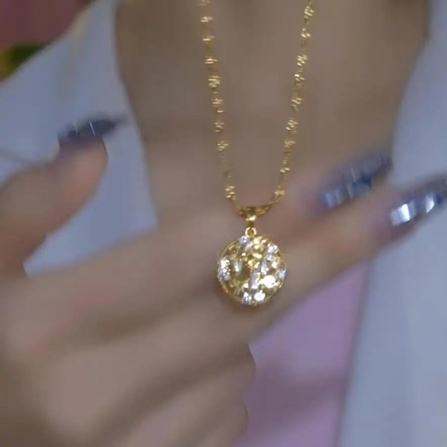 Round Crystal Necklace