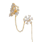 Same Butterfly Flower Ear Line Ear Cuffs