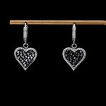 Same Crystal Diamond Heart Clip-On Earrings