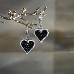 Same Crystal Diamond Heart Clip-On Earrings