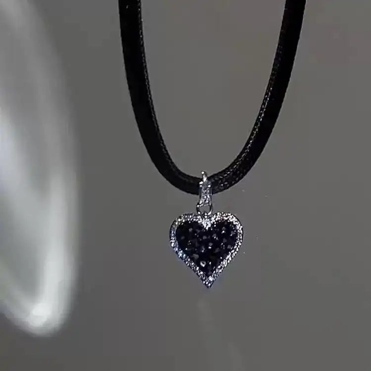 Same Crystal Diamond Heart Clip-On Earrings